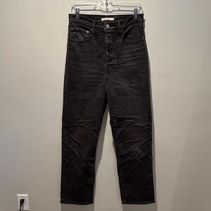 Levi’s Ribcage Straight Black Jeans sz 30
